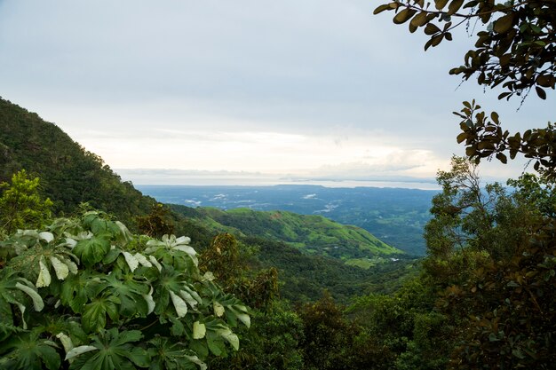 Vista elevata della montagna tropicale in Costa Rica
