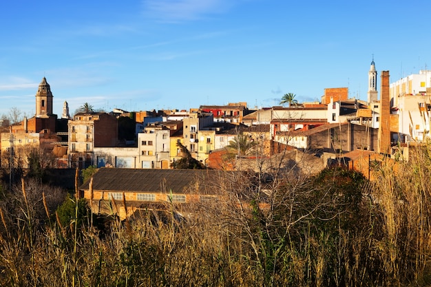 Vista generale di Valls in inverno. Tarragona