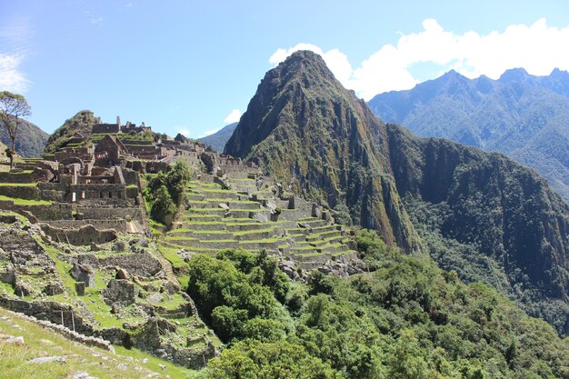 Vista nel luogo storico di Machu Picchu