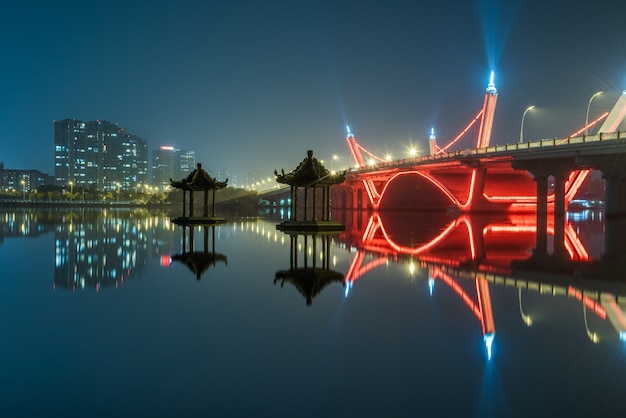 Vista nel parco naturale di Wuxi Lihu