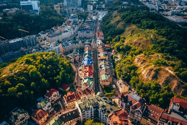 Vista panoramica aerea alla discesa di Andreevsky