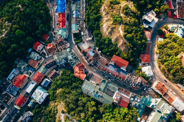 Vista panoramica aerea alla discesa di Andreevsky