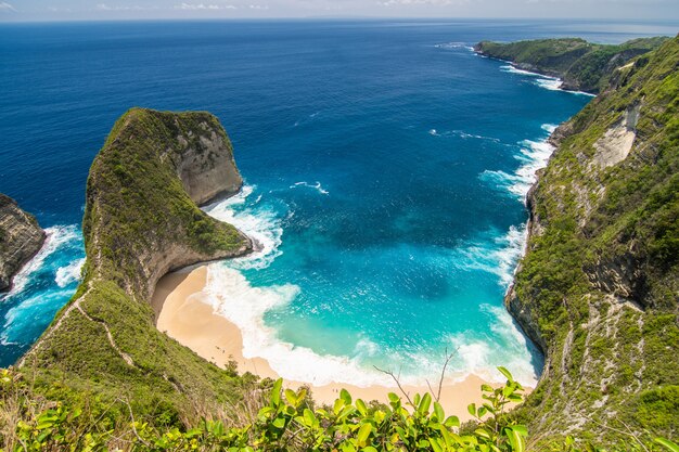 Vista perfetta sulla spiaggia di Kelingking sull'isola di Nusa Penida. Indonesia