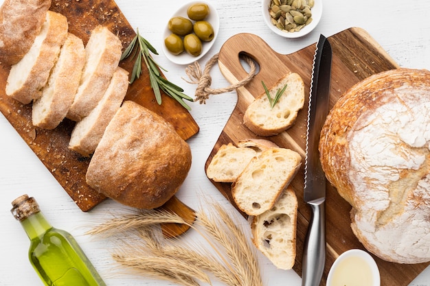 Vista ravvicinata del delizioso concetto di pane