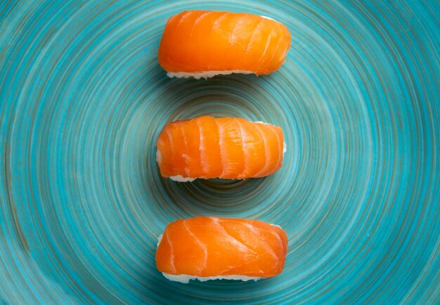 Vista ravvicinata del delizioso concetto di sushi