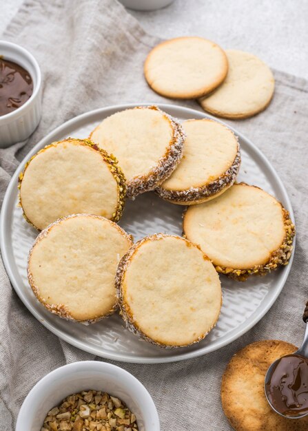 Vista ravvicinata di deliziosi alfajores