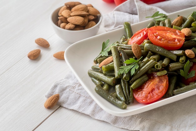 Vista ravvicinata di delizioso cibo sano