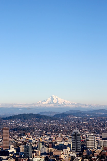 Vista sulla città in una giornata senza nuvole