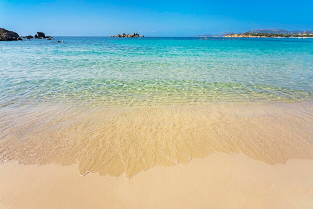 Vista sulla famosa spiaggia di Palombaggia