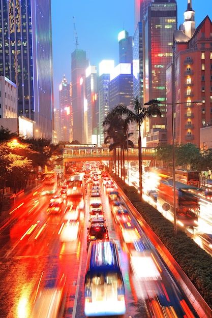 Vista sulla strada di Hong Kong