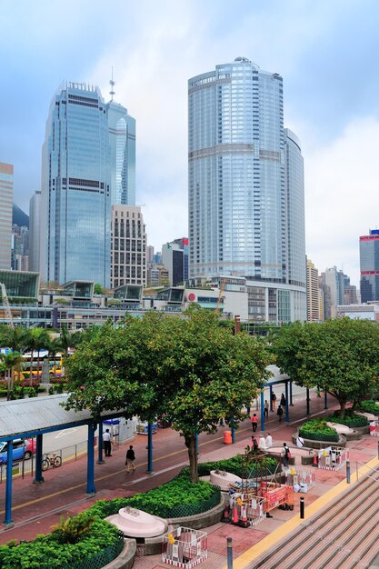 Vista sulla strada di Hong Kong