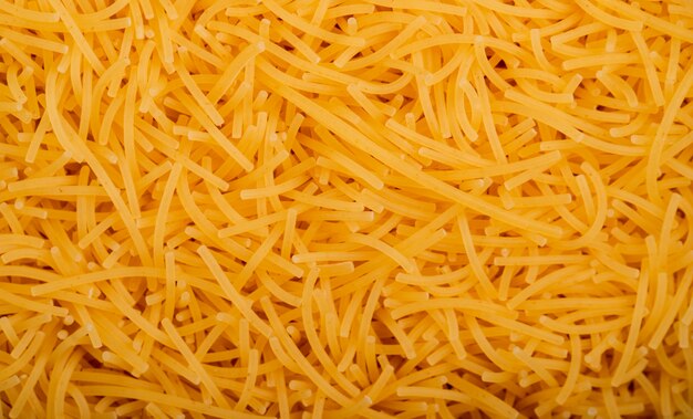 Vista superiore del fondo della pasta di fideo