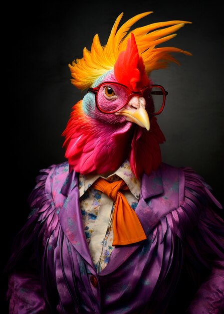 Visto da vicino il pollo vestito