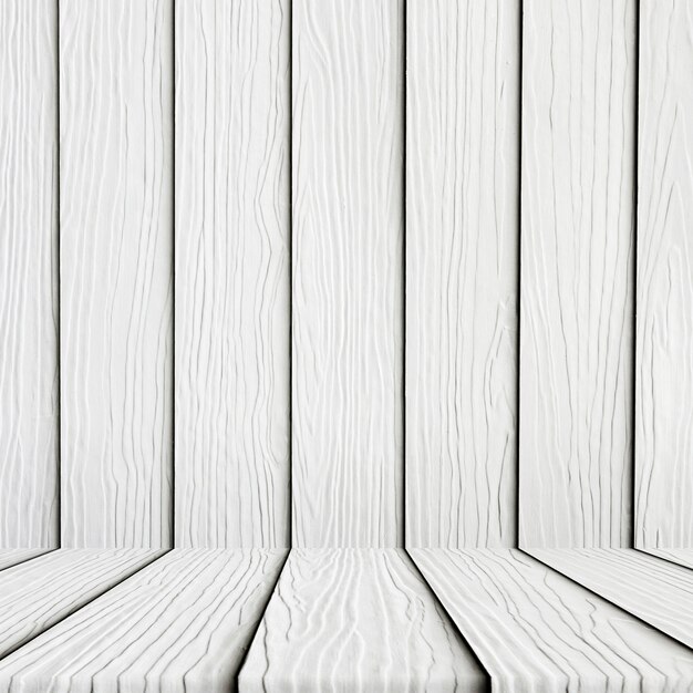 vuoto sfondo bianco del pavimento di legno