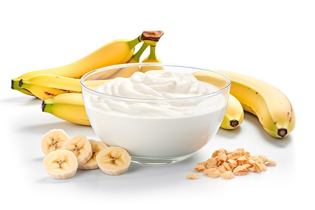 Yogurt delizioso con banana