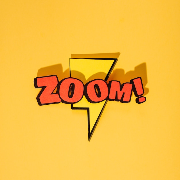 Zoom cartoon esclusivo tag tag espressione sul fulmine