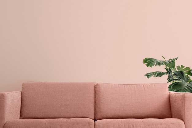 Zoom sfondo soggiorno pastello moderno design d'interni