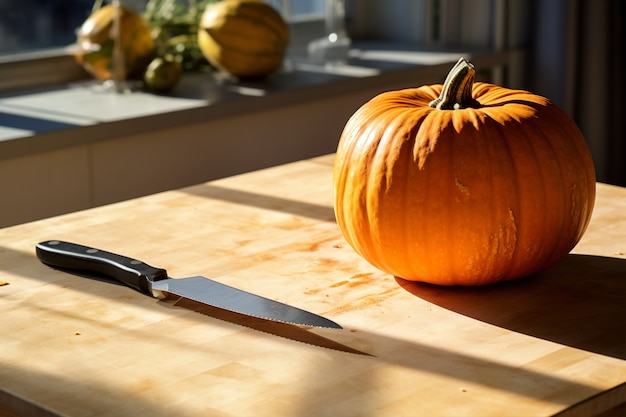 Zucca cruda al chiuso