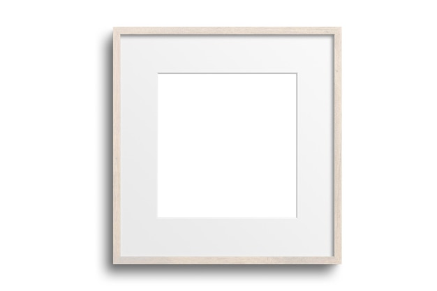 121 Mockup di cornice quadrata beige isolato su uno sfondo trasparente