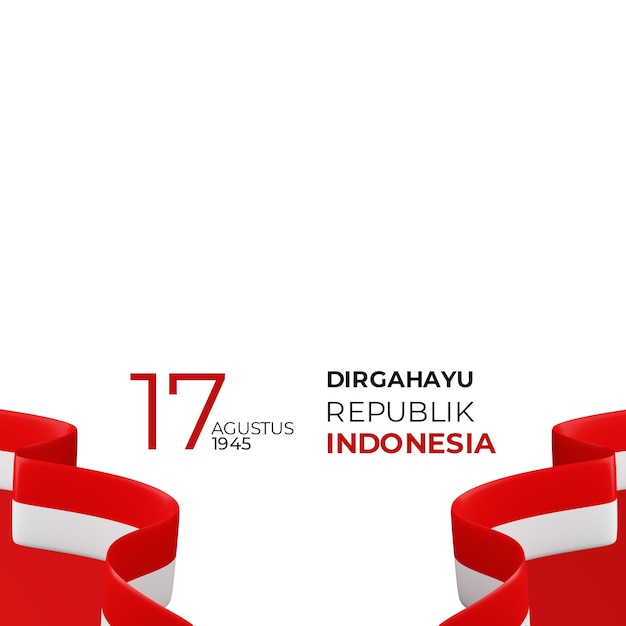 17 agosto 1945 Felice Giornata dell'Indipendenza dell'Indonesia Dirgahayu republik indonesia 78 bandiera dell'indonesia