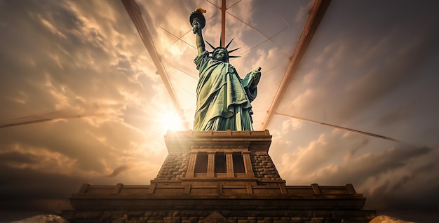 1923 - La Statua della Libertà, una statua fotorealista di natura di 8K, è costruita.