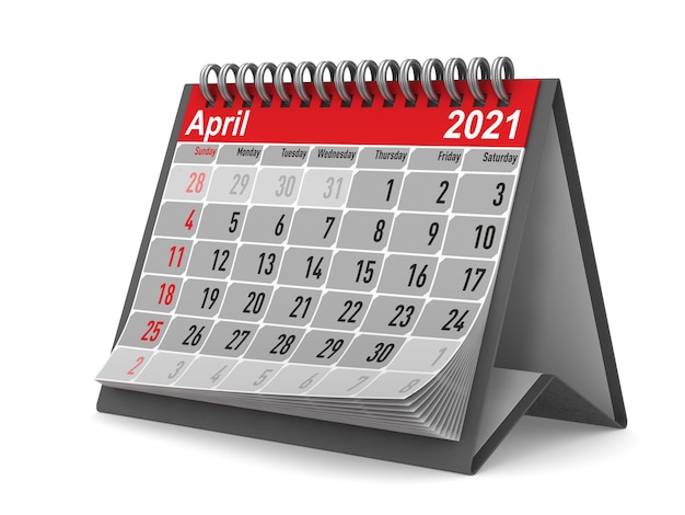 2021 anno. Calendario per aprile.