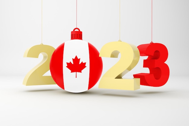 2023 Anno Con Bandiera Del Canada