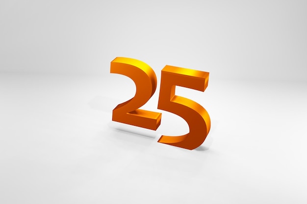 25 testo 3d dorato