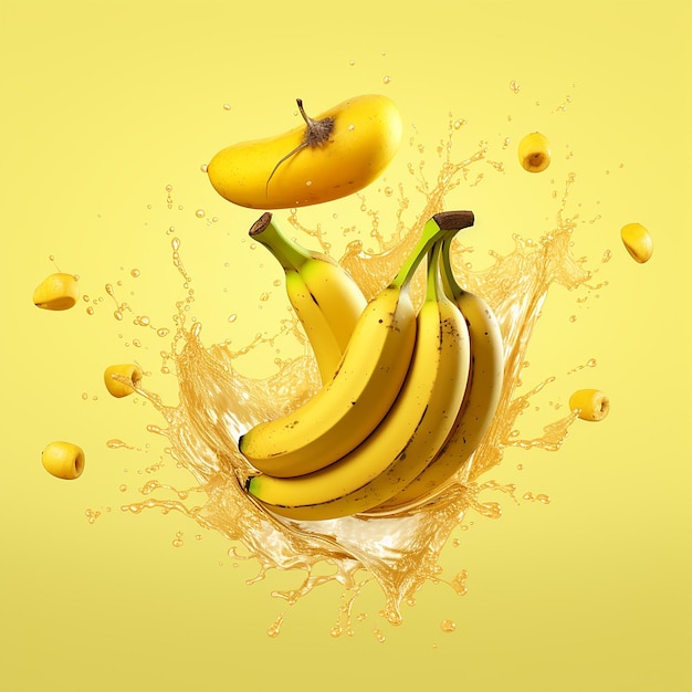 3 Banana drenata con splash di frullato di banana