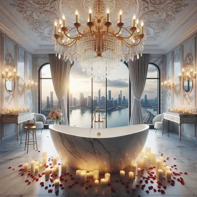 3 d cg rendering di una stanza classica 3 d rendering di un moderno bathroom interior design