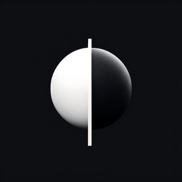 3 d illustrazione di bottone rotondo bianco e nero con il numero nero 7 isolato su sfondo nero