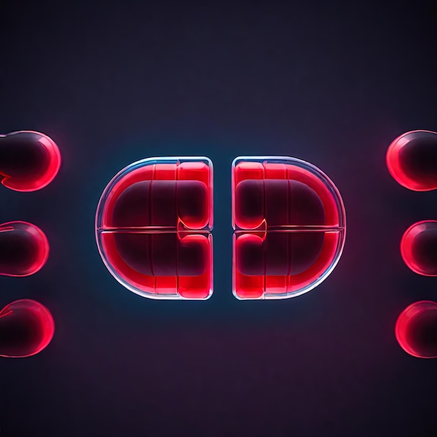 3 d rendering of neon letter s neon symbol on dark red backgroundneon icon 3 d renderingerglowing neon 3 d