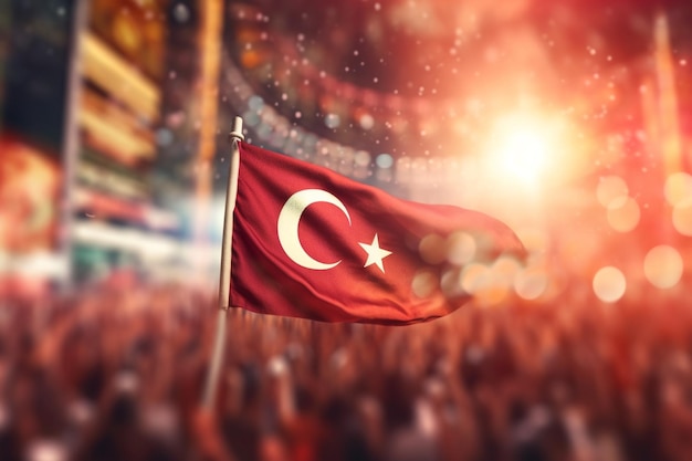 30 agosto Il Giorno della Vittoria è una festa nazionale della Turchia Anitkabire Bandiera simbolo della Turchia Zafer Bayrami celebrazione repubblica 30 agosto Kutlu Olsun Modello di biglietto di auguri Generativo AI