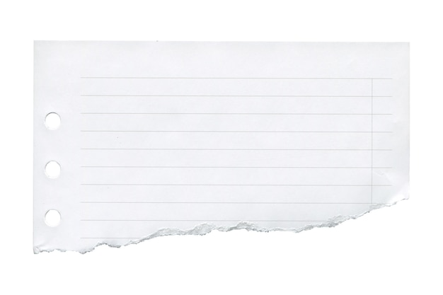 3513 Carta bianca strappata isolata su uno sfondo trasparente