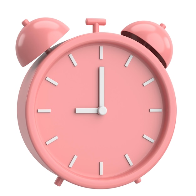 3D alarm clock 3D illustration