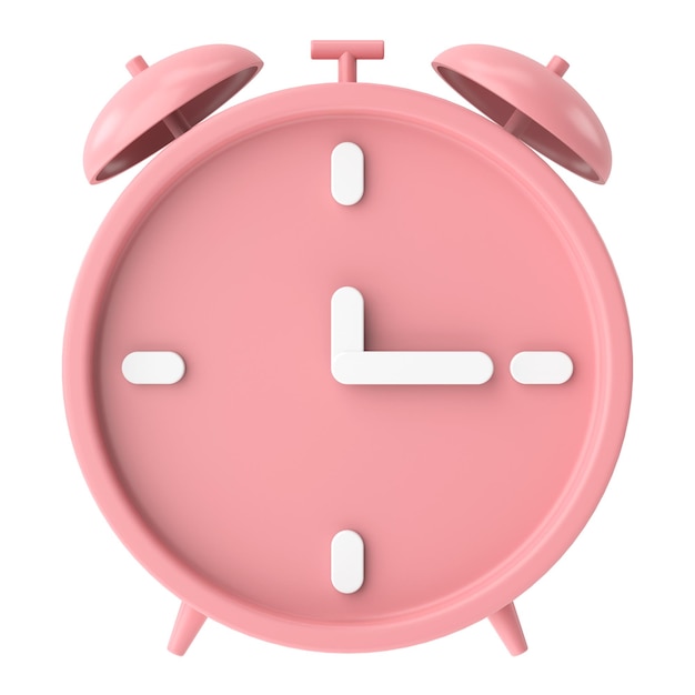 3D alarm clock 3D illustration