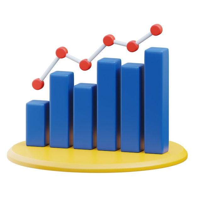3D Business Growth and Analytics Visualization