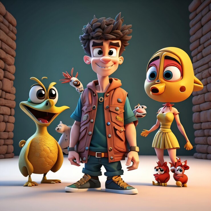 3d cartoon character for animation