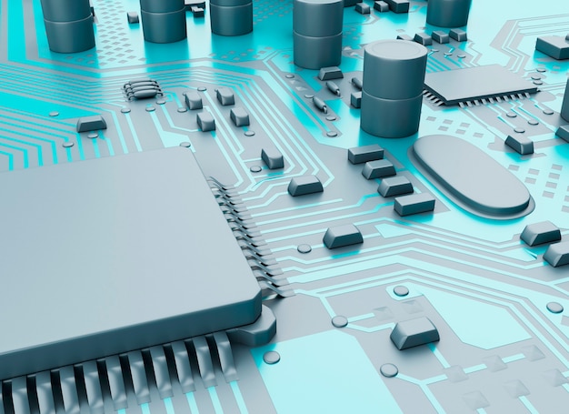3d Central Computer Proccesors CPU.