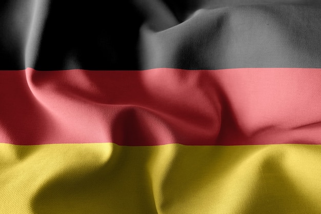 3d che rende realistica la bandiera di seta d'ondeggiamento della Germania