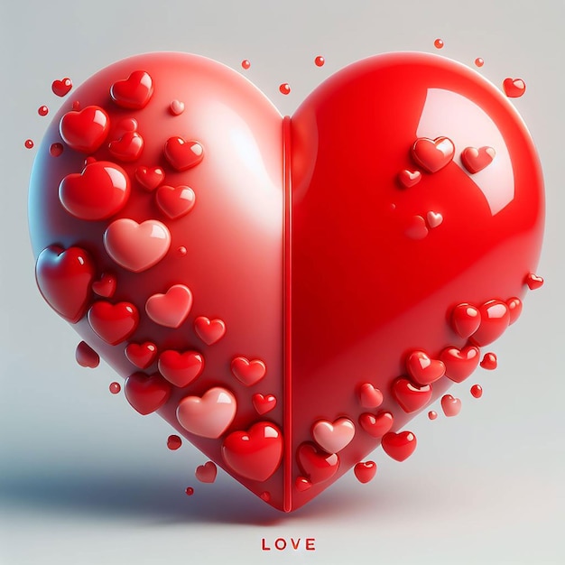 3D cuore giorno di San Valentino simbolo d'amore speciale ai generato