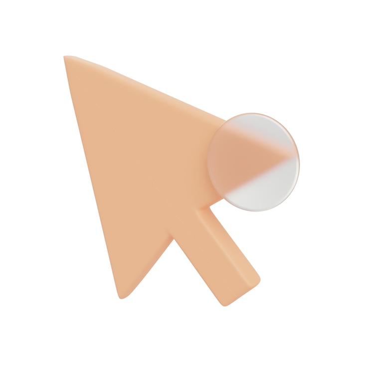 Photo 3d cursor illustration