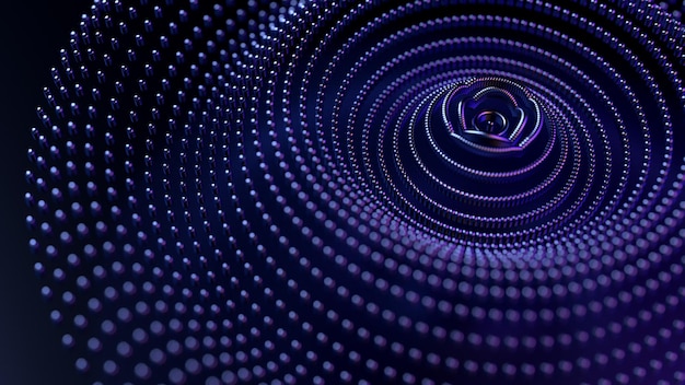 3d Dark Abstract space swirl form