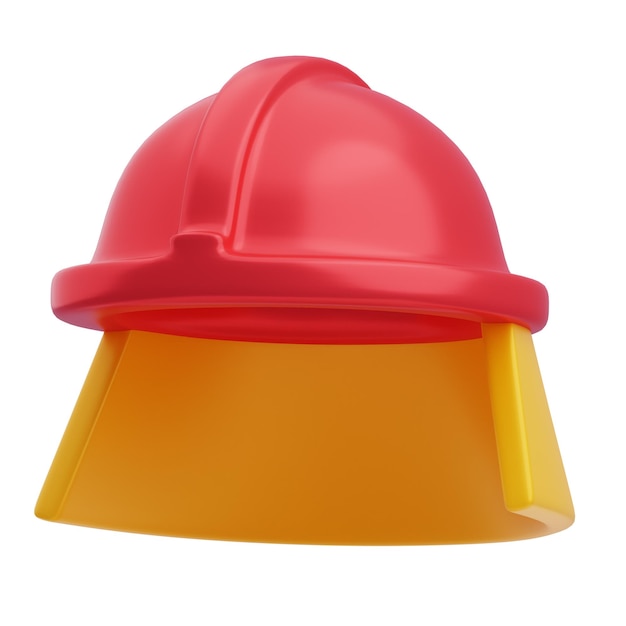 3D Firefighter Safety Helmet Illustration