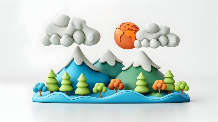 Photo 3d flat icon carbon strategy summit business strategies meeting carbon reduction goals in climate c