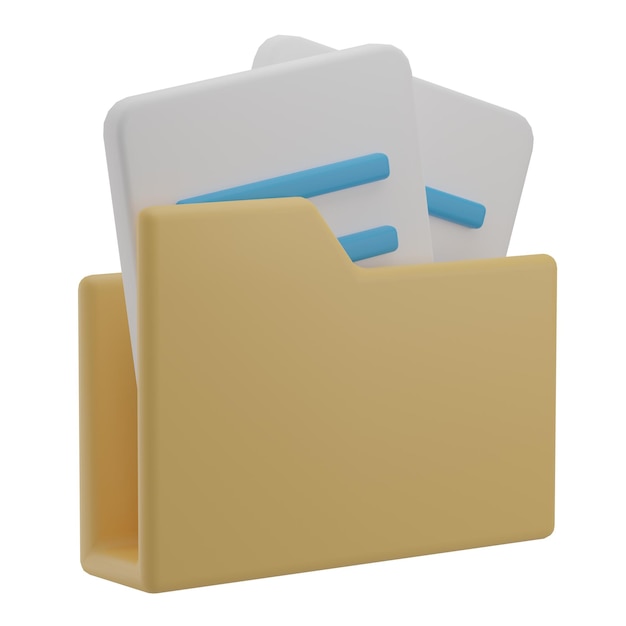 3d folder illustration
