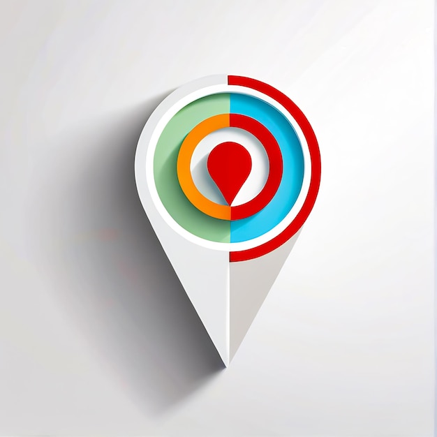 3d gps icon pin marker location map pointers