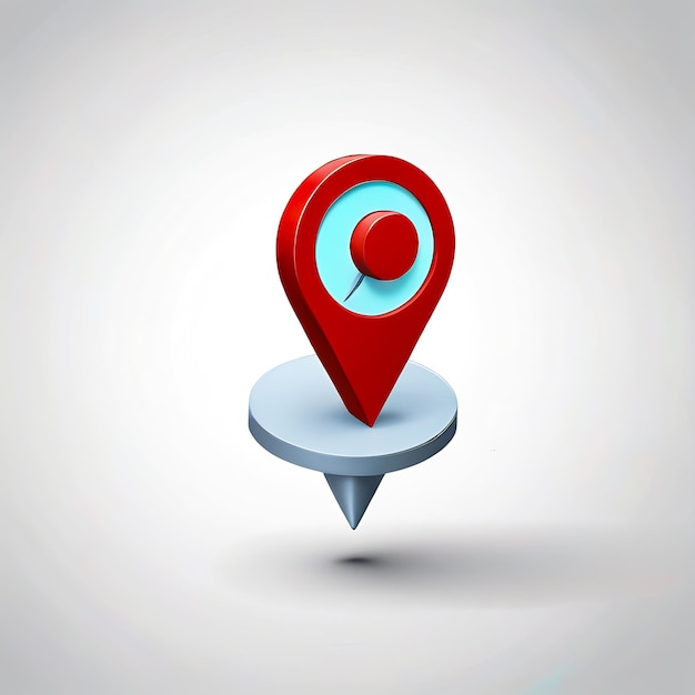 3d gps icon pin marker location map pointers