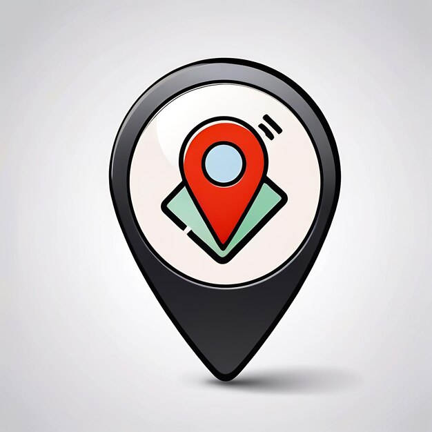 3d gps icon pin marker location map pointers