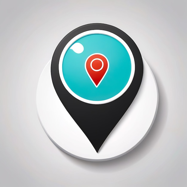 3d gps icon pin marker location map pointers